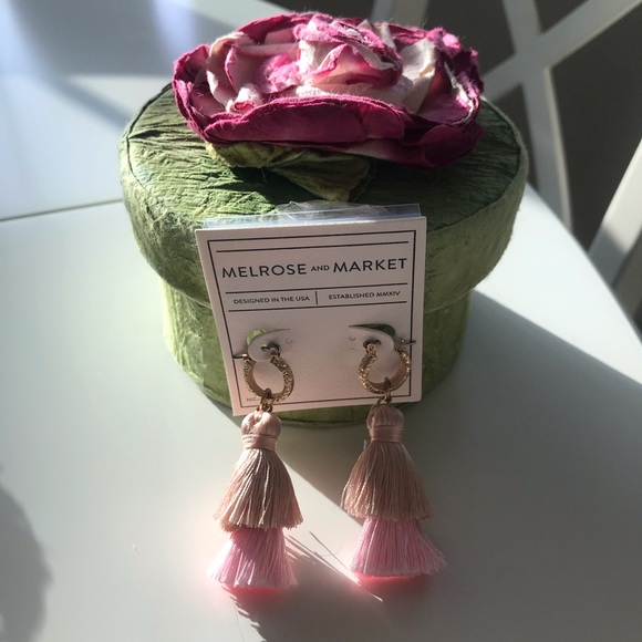 MELROSE & MKT Two-Tier Tassel Earrings NWT! - Picture 3 of 7